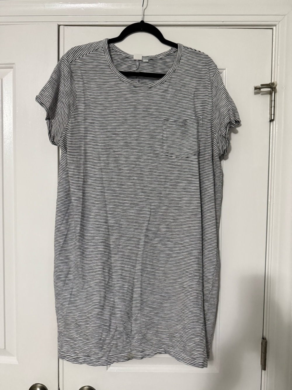 GAP Women’s Black and White Striped T-Shirt Dress